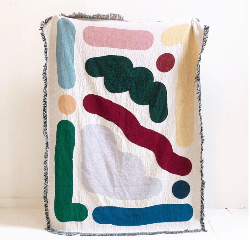 Outdoor Camping Rugs - カラフルな綿のトラベルブランケット,キャンプカバー,ソファ,レジャー