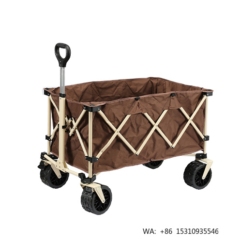 Outdoor Camping Trolley - トップランキング折りたたみ式トロリービーチカート、7インチタンカーホイール、アルミ合金製ロッド付き折りたたみキャンプカート