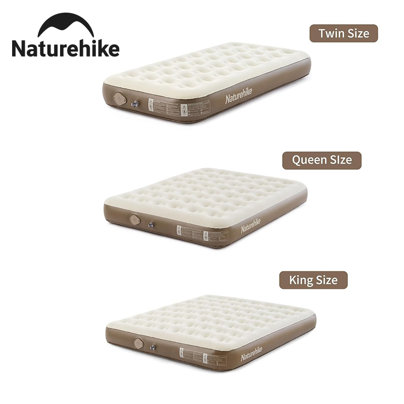 Outdoor Camping Rugs - ネイチャーハイク クイーン・ツイン・キング エアマットレス 内蔵ポンプ付き ホームエアベッド スリーピングパッド