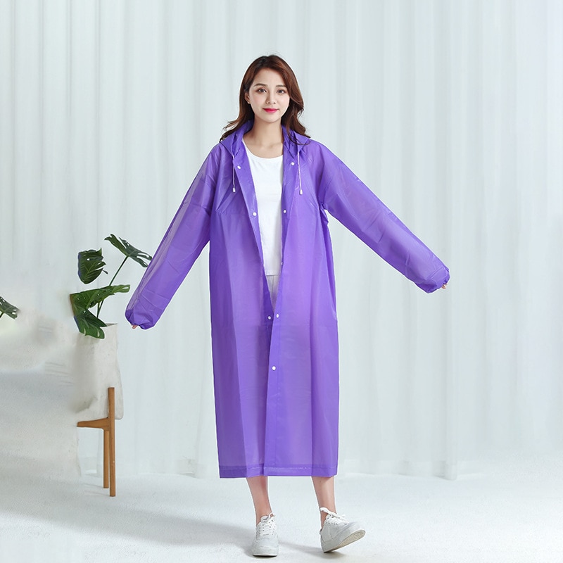 1枚入りフード付きレインコート 男女兼用 防水性 厚手 防水 - Camping Rain Poncho のレビューと価格
