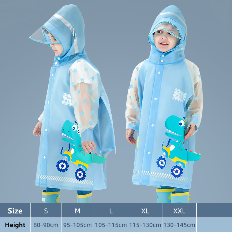 子供レインコート防水レインポンチョ漫画ユニコーン恐竜子供学校 - Camping Rain Poncho のレビューと価格
