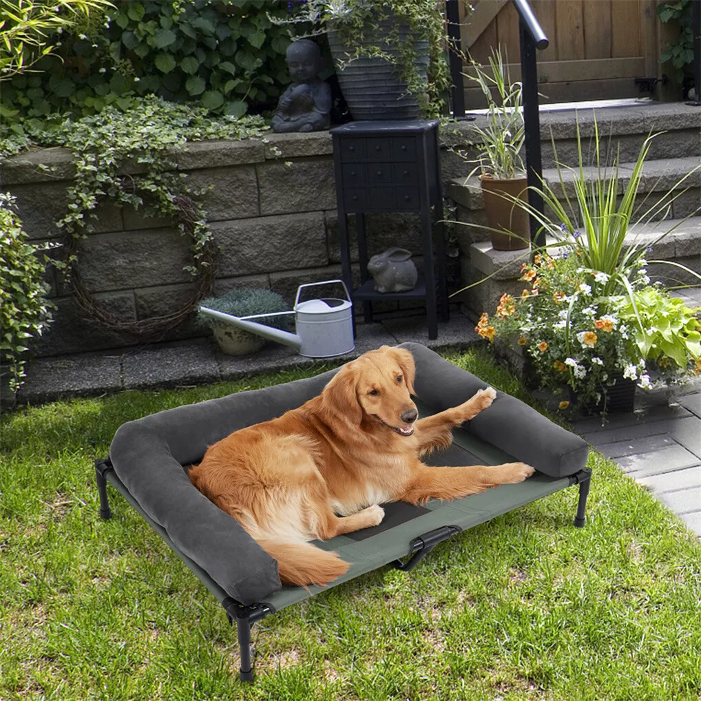 BINGOPAW屋外用犬用ベッド、高床式冷却ペット用ラウンジ - Bed Outdoor Camping のレビューと価格