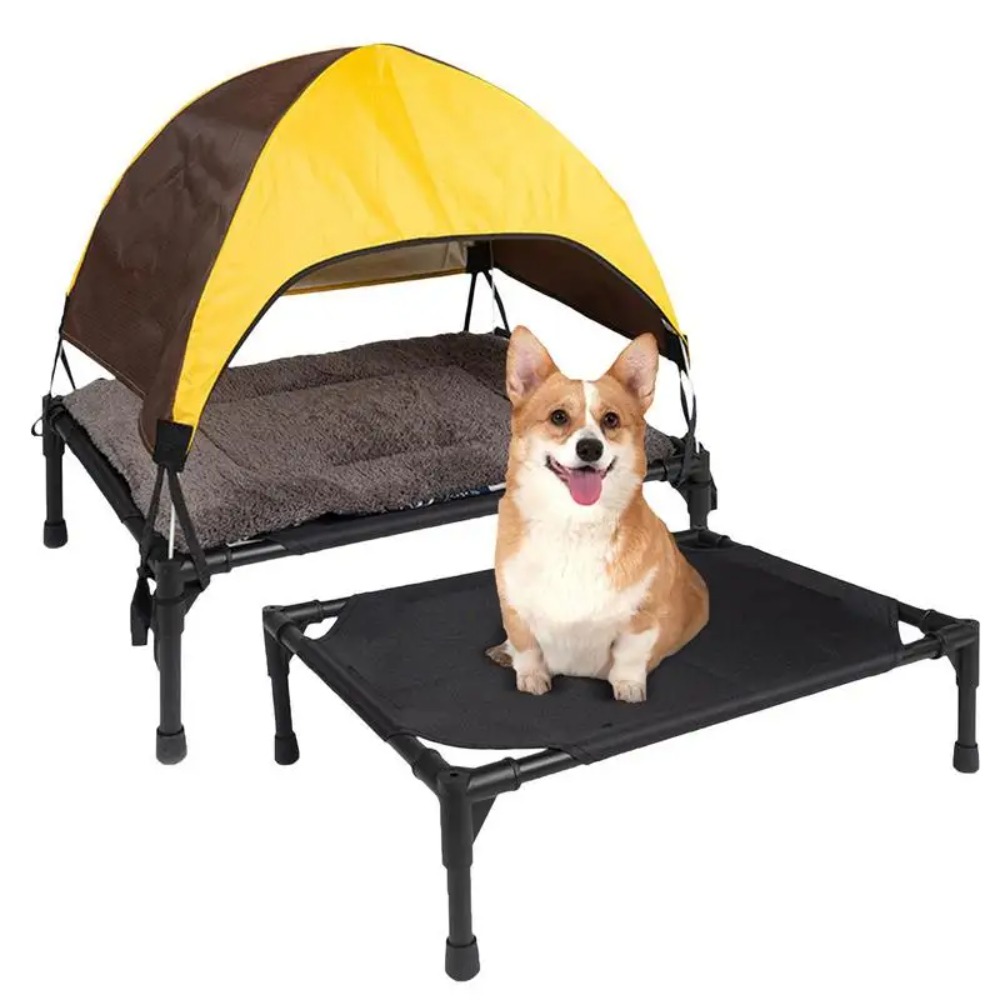 屋外用高床式犬用ベッド、折りたたみ式高床ペットベッド（取り外 - Outdoor Camping Dog Bed のレビューと価格