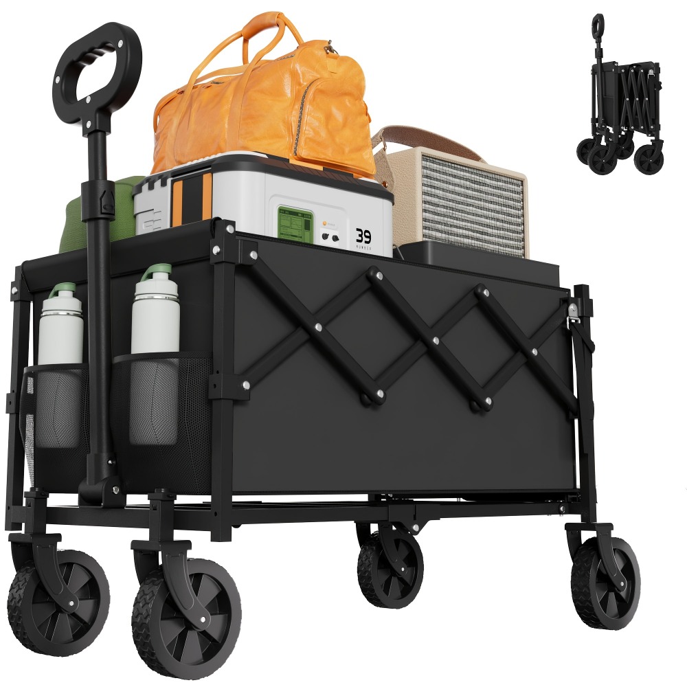折りたたみ式ガーデンカート 耐荷重360ポンド ポータブルホ - Outdoor Camping Trolley のレビューと価格