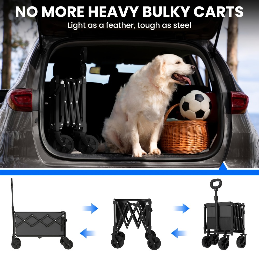 折りたたみ式ガーデンカート 耐荷重360ポンド ポータブルホ - Outdoor Camping Trolley のレビューと価格
