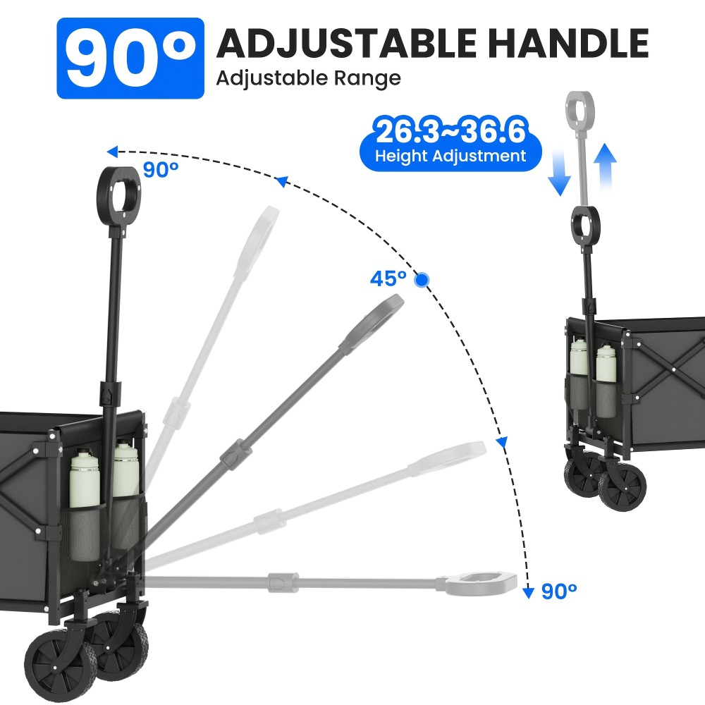 折りたたみ式ガーデンカート 耐荷重360ポンド ポータブルホ - Outdoor Camping Trolley のレビューと価格