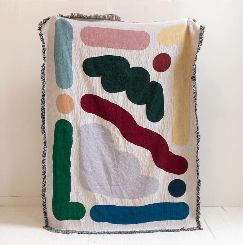 カラフルな綿のトラベルブランケット,キャンプカバー,ソファ, - Outdoor Camping Rugs のレビューと価格