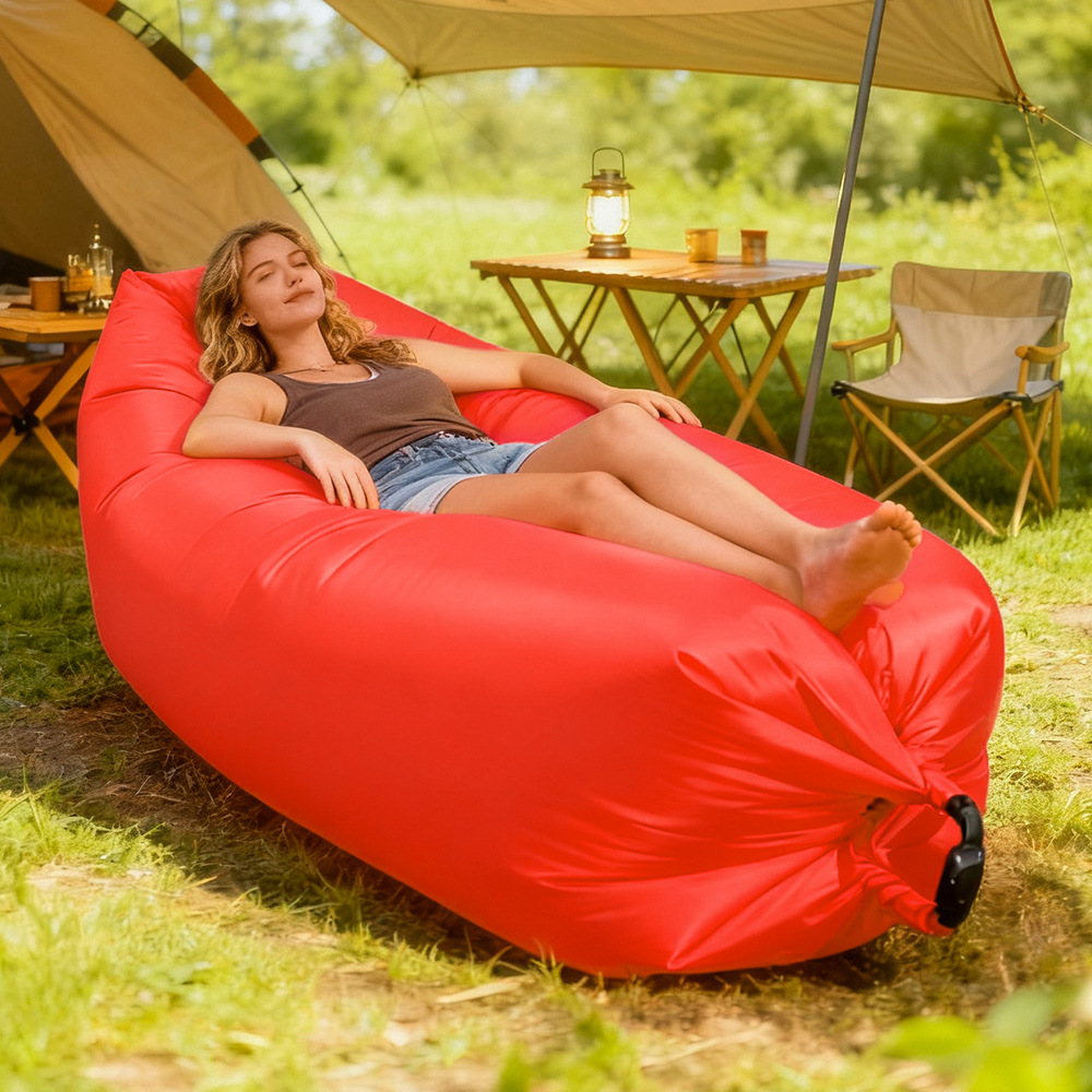 多色ポータブルインフレータブルエアソファベッド、折りたたみ式 - Bed Outdoor Camping のレビューと価格