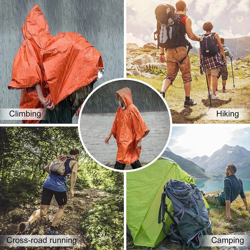 1個入り ハイキング旅行用テント レインウェア 緊急用レイン - Camping Rain Poncho のレビューと価格