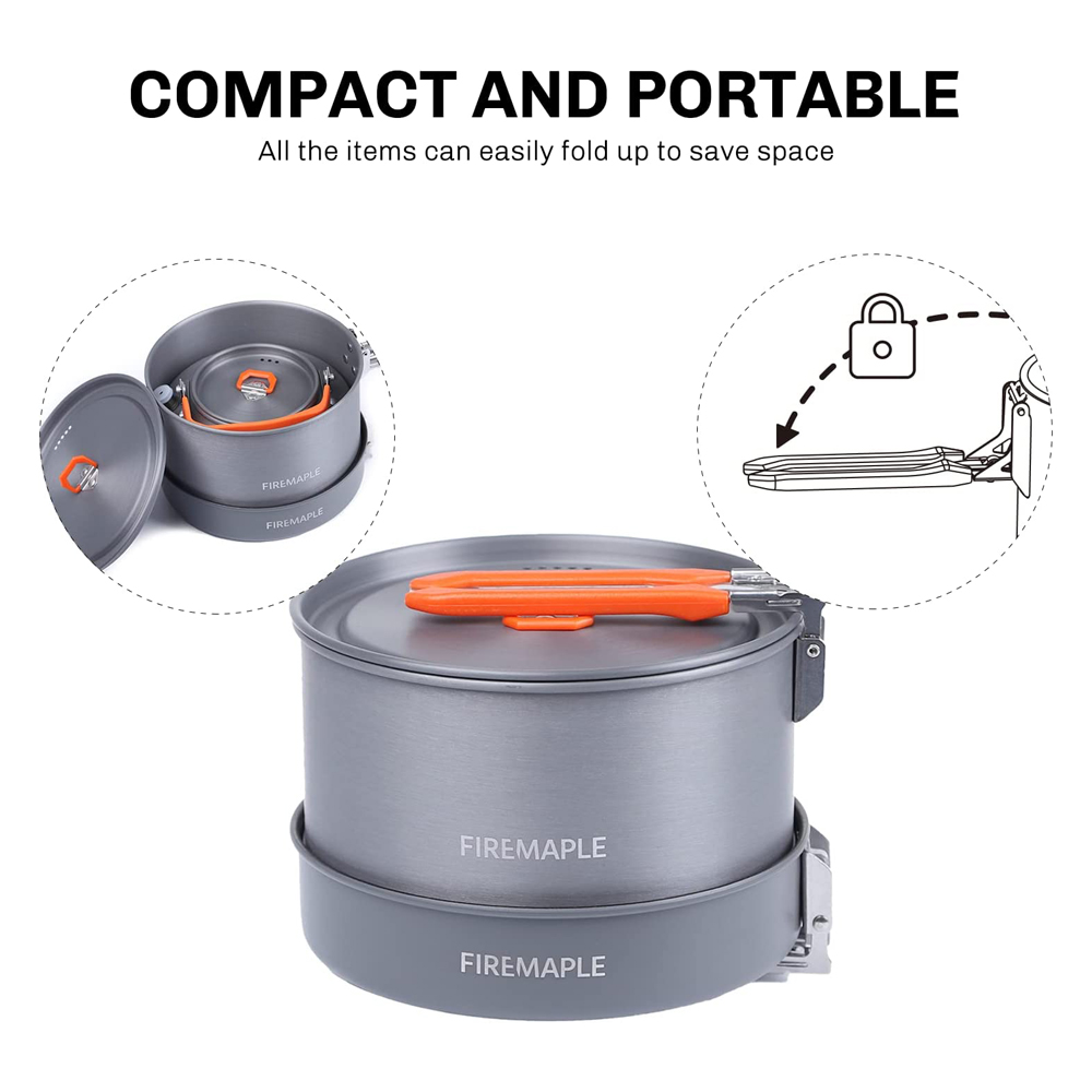 Fire Maple器具ハイキング調理セット熱交換器ポットパ - Outdoor Camping Dining Set のレビューと価格