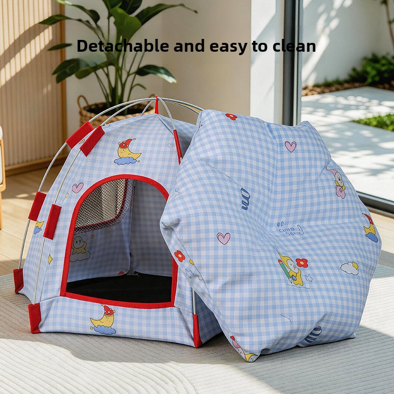 犬用テントと猫用ベッド、オールシーズン対応、夏は涼しい、半密 - Outdoor Camping Dog Bed のレビューと価格