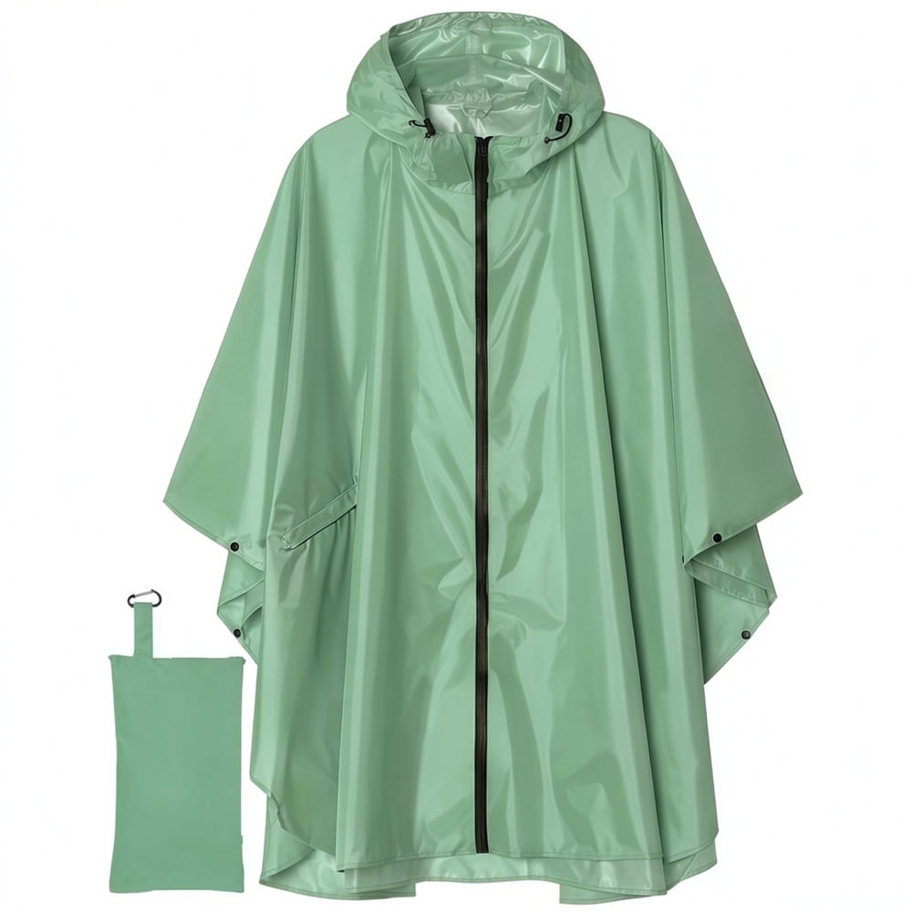 耐久性に優れた防水レインポンチョ。フード付きで、アウトドア、 - Camping Rain Poncho のレビューと価格